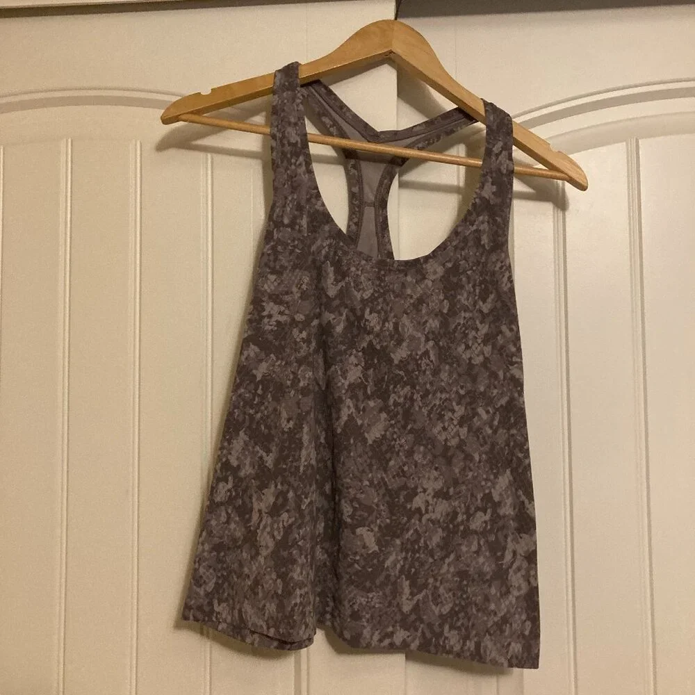 Lululemon Cool Racerback Tank Top Estimate Size 4 Hideaway Camo Lunar Rock Multi